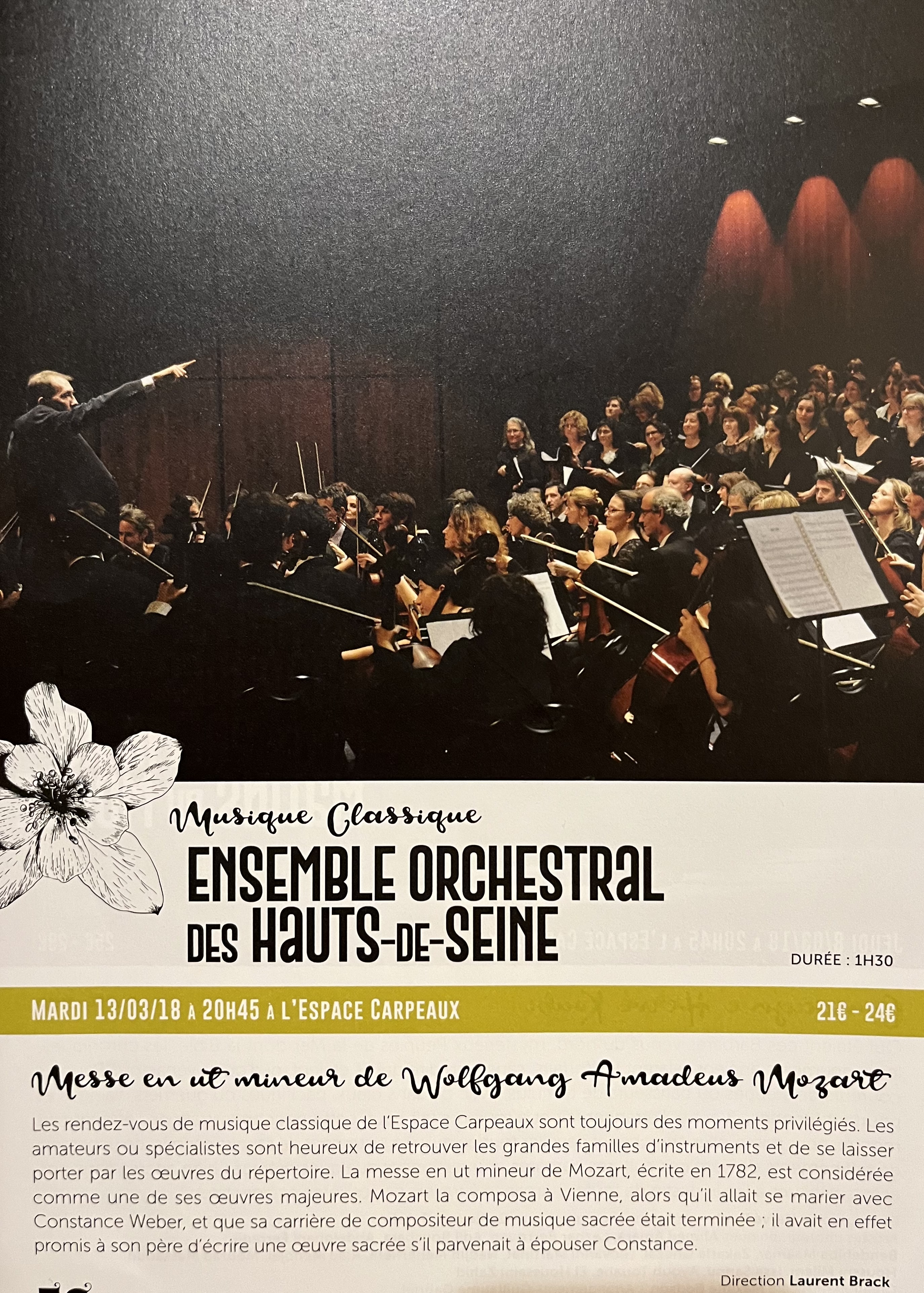 13/03/2018 - W.A. Mozart - Messe en UT mineur